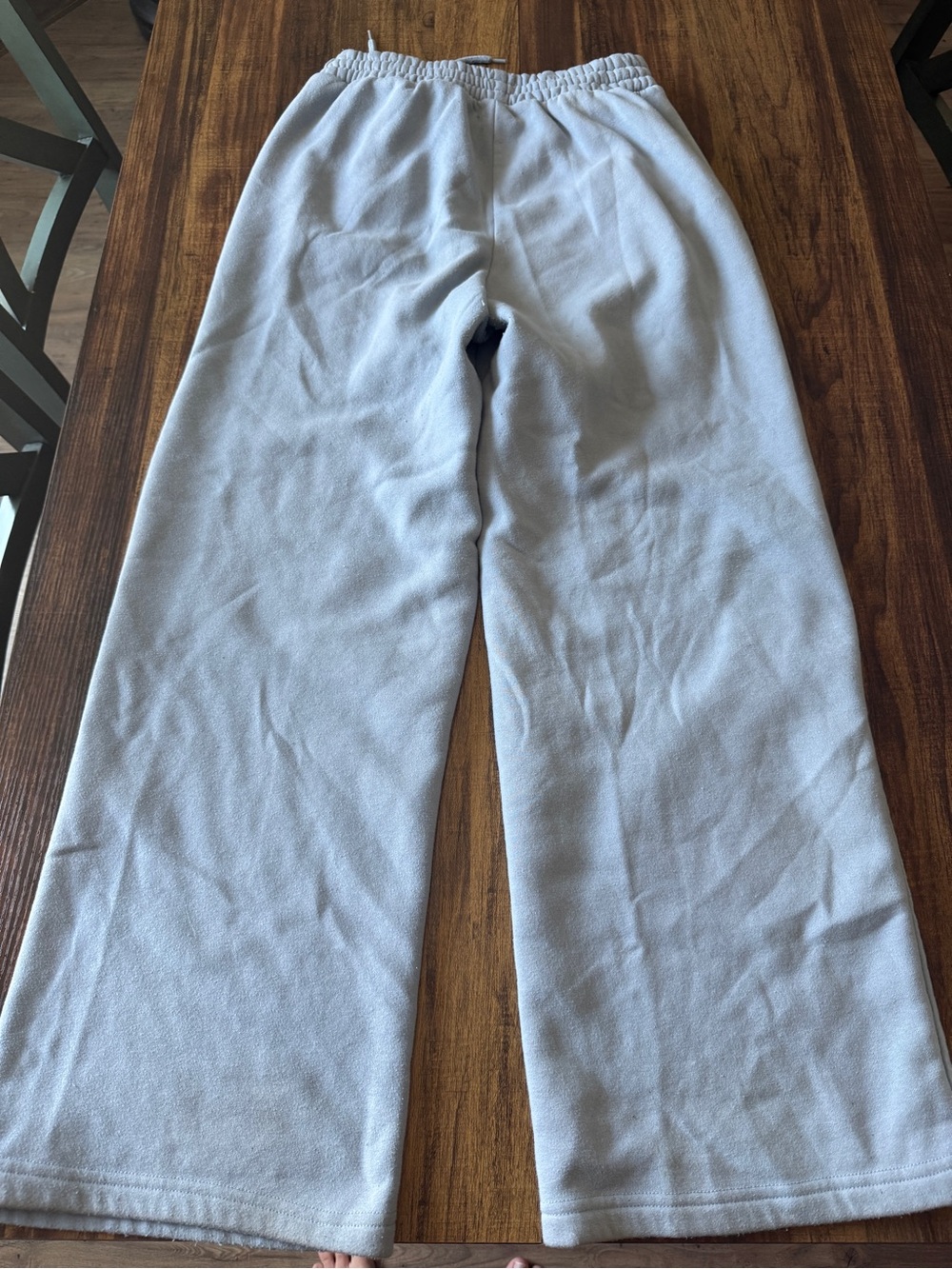 Women's Wide-Leg Drawstring Sweats in Light Blue - Picture 8 of 8